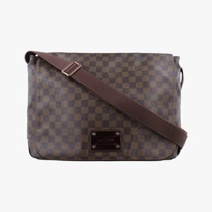 Pre-owned Louis Vuitton BROOKLYN GM EBENE Damier Canvas N51212 shoulderbag | stylenewstar