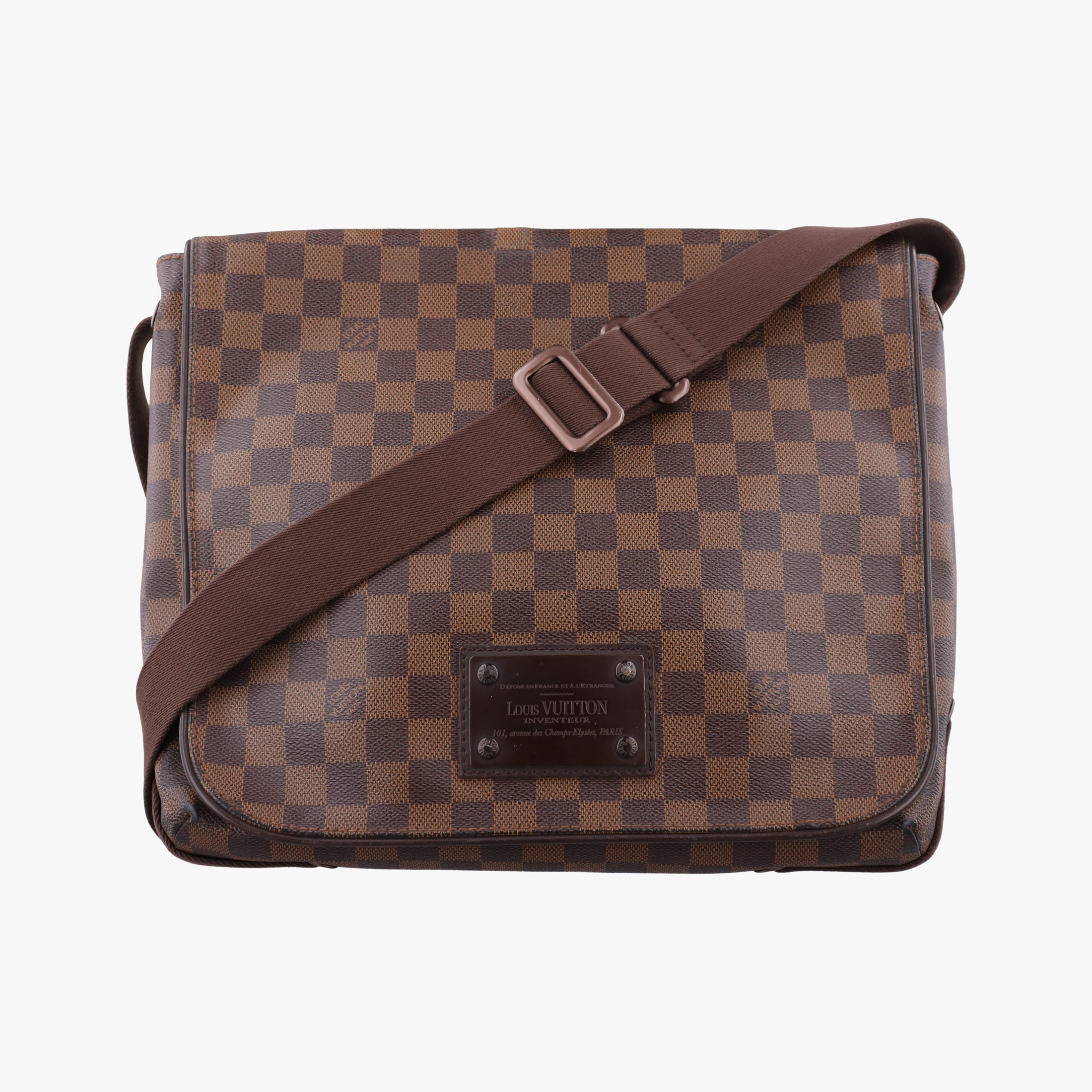 Vintage Louis Vuitton BROOKLYN MM EBENE Damier Canvas N51211 shoulderbag | stylenewstar