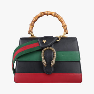 Pre-owned Gucci Dionysus Black×green×red Leather 448075 shoulderbag | stylenewstar