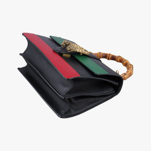 Pre-owned Gucci Dionysus Black×green×red Leather 448075 shoulderbag | stylenewstar