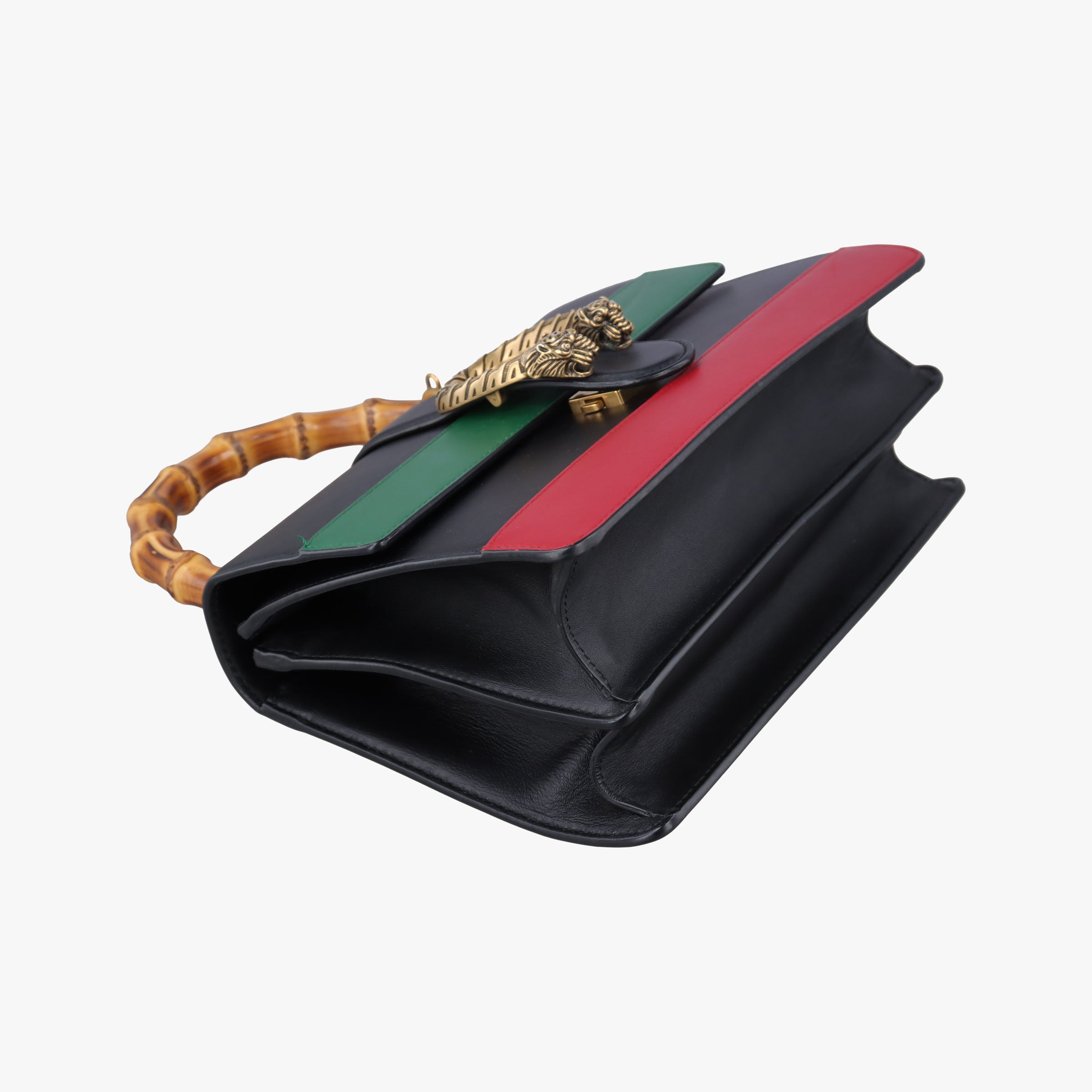 Pre-owned Gucci Dionysus Black×green×red Leather 448075 shoulderbag | stylenewstar