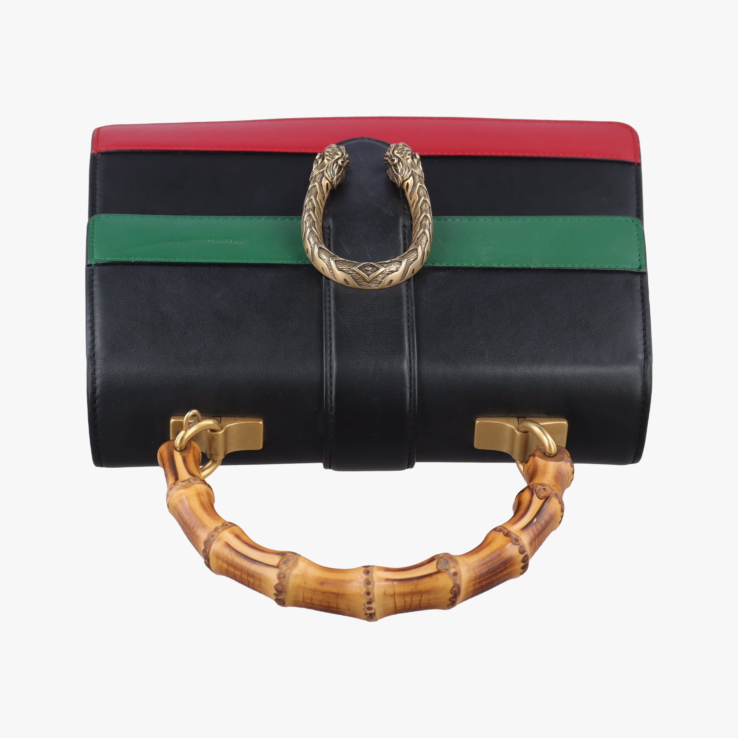 Pre-owned Gucci Dionysus Black×green×red Leather 448075 shoulderbag | stylenewstar