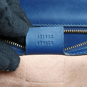 Pre-owned Gucci Sylvie Blue Leather 421882 shoulderbag | stylenewstar