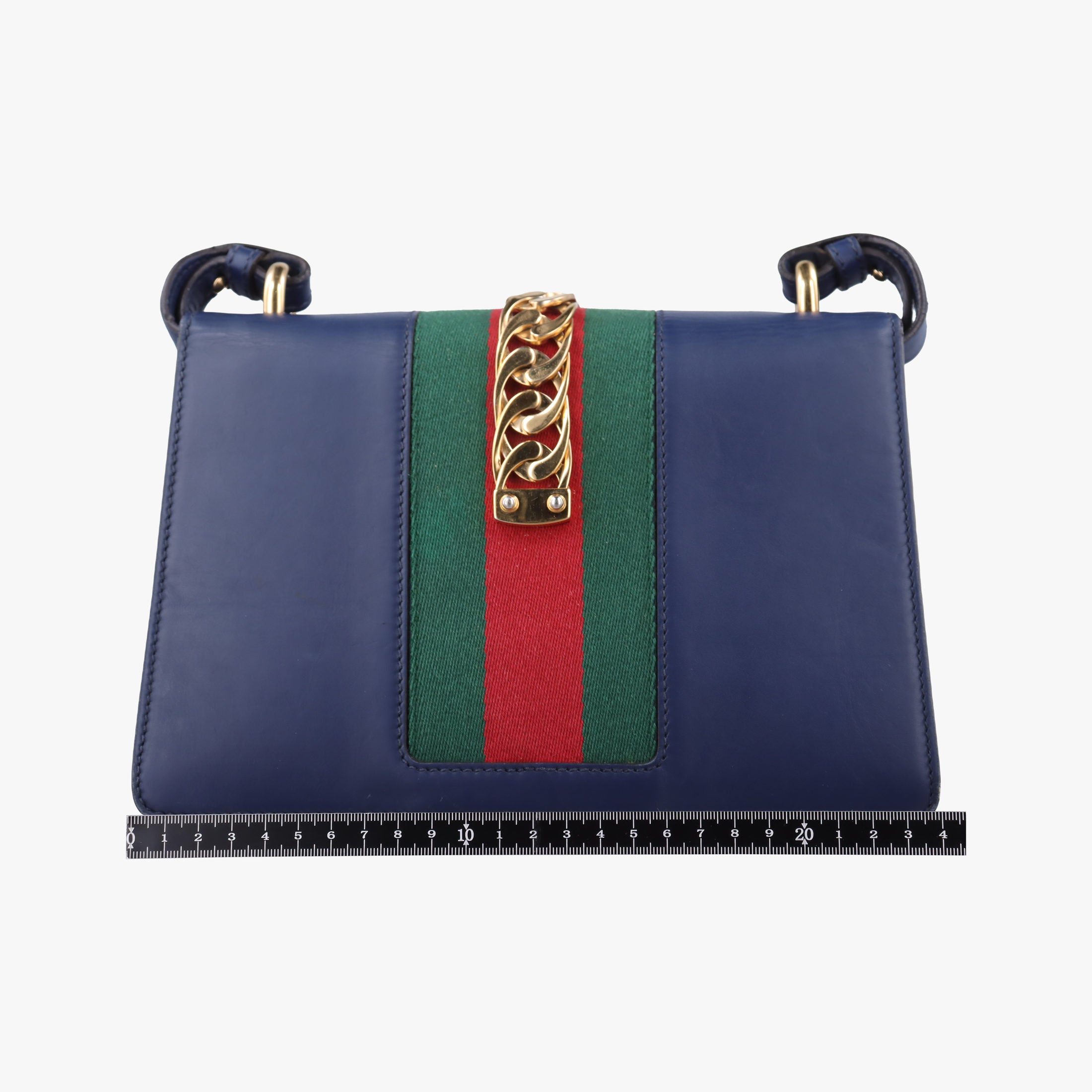 Pre-owned Gucci Sylvie Blue Leather 421882 shoulderbag | stylenewstar