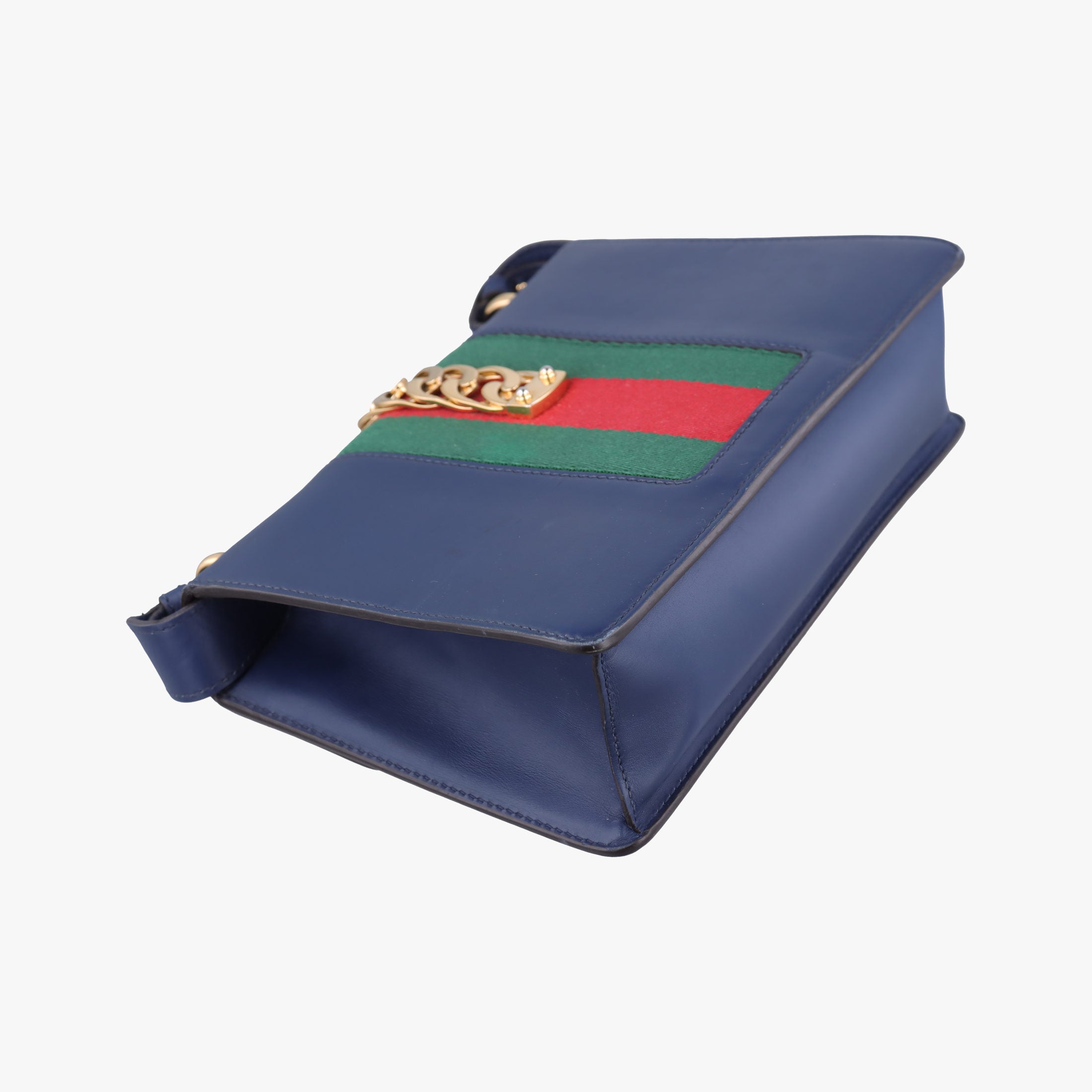Pre-owned Gucci Sylvie Blue Leather 421882 shoulderbag | stylenewstar
