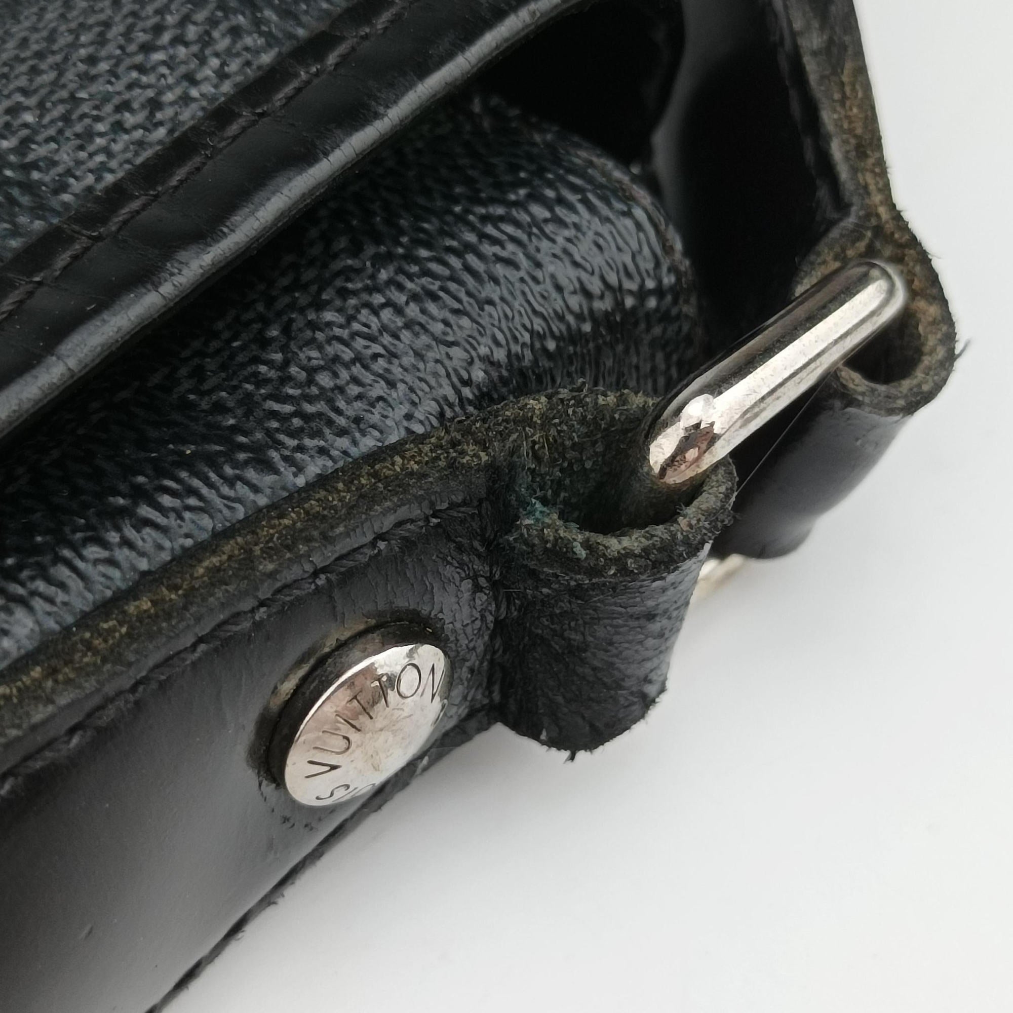 Pre-owned Louis Vuitton DANIEL MM Noir Damier GRAPHITE N58029 shoulderbag | stylenewstar