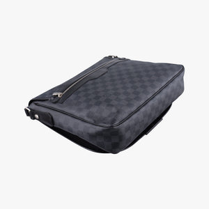 Pre-owned Louis Vuitton DANIEL MM Noir Damier GRAPHITE N58029 shoulderbag | stylenewstar