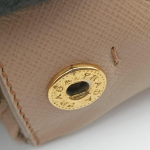 Pre-owned Prada Galleria Beige SAFFIANO Leather BN1786 shoulderbag | stylenewstar
