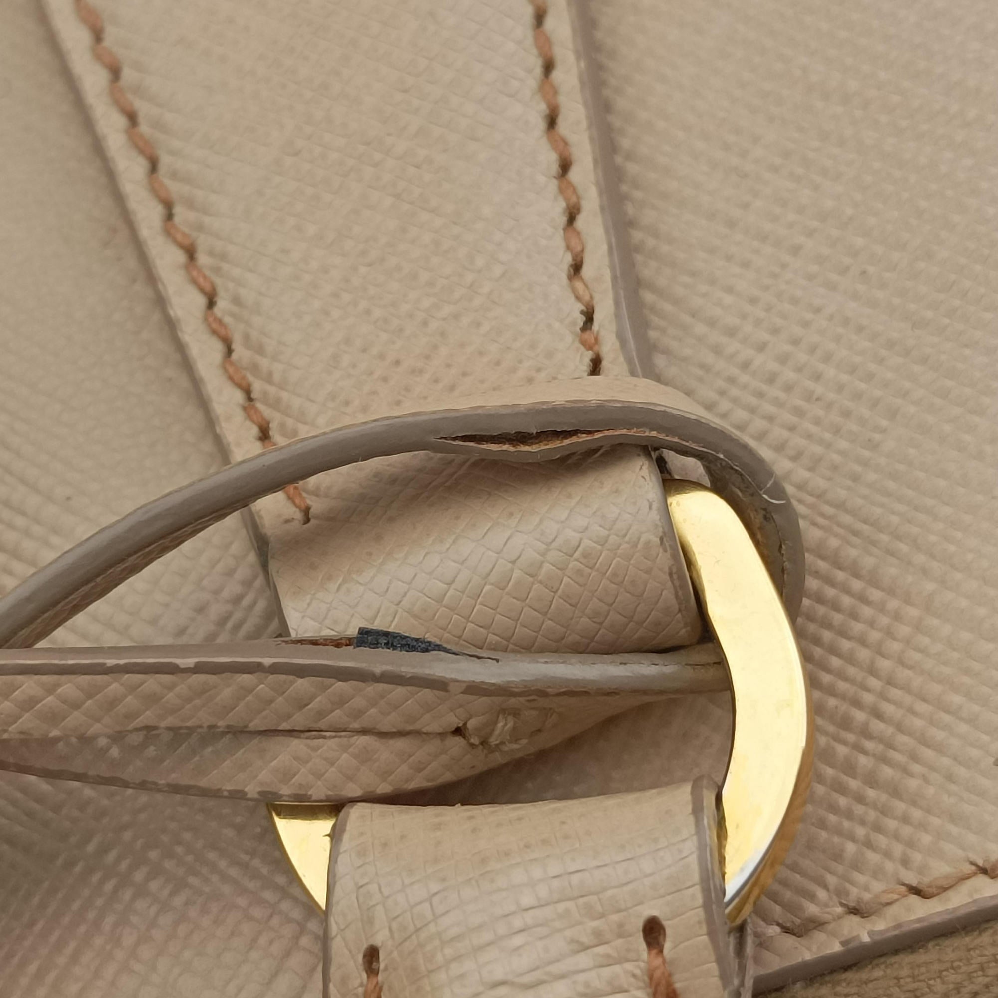 Pre-owned Prada Galleria Beige SAFFIANO Leather BN1786 shoulderbag | stylenewstar