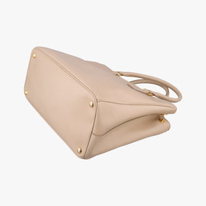 Pre-owned Prada Galleria Beige SAFFIANO Leather BN1786 shoulderbag | stylenewstar