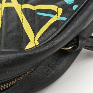 Pre-owned Gucci GG Marmont Black×multicolor Leather 443499 shoulderbag | stylenewstar