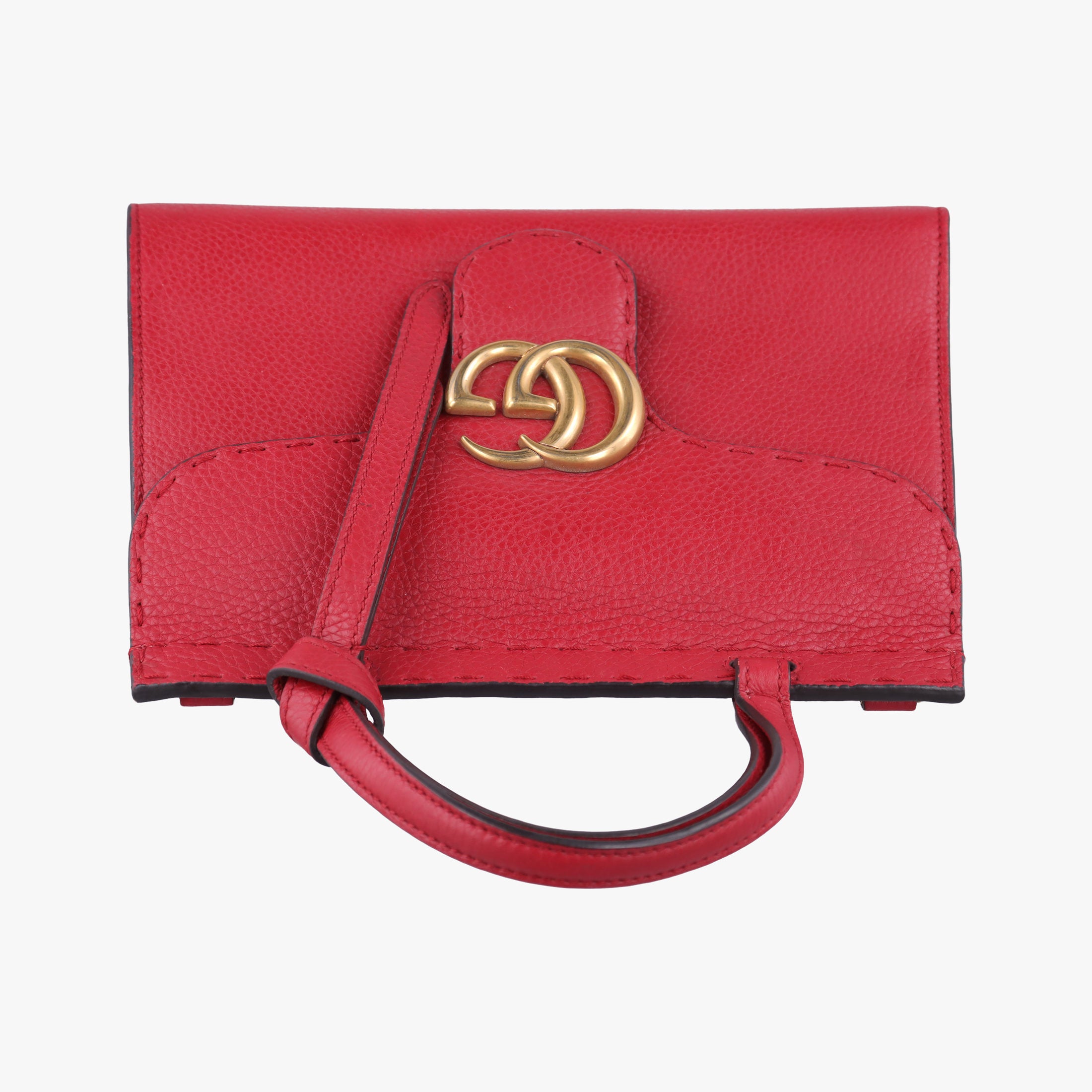 Pre-owned Gucci GG Marmont Red Leather 442622 handbag | stylenewstar