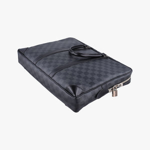 Pre-owned Louis Vuitton Porte Documents Voyage Noir Damier Graphite N41125 handbag | stylenewstar