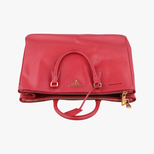 Pre-owned Prada Galleria Red SAFFIANO Leather BN1786 handbag | stylenewstar