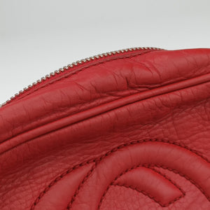 Pre-owned Gucci Soho Red Leather 308364 shoulderbag | stylenewstar