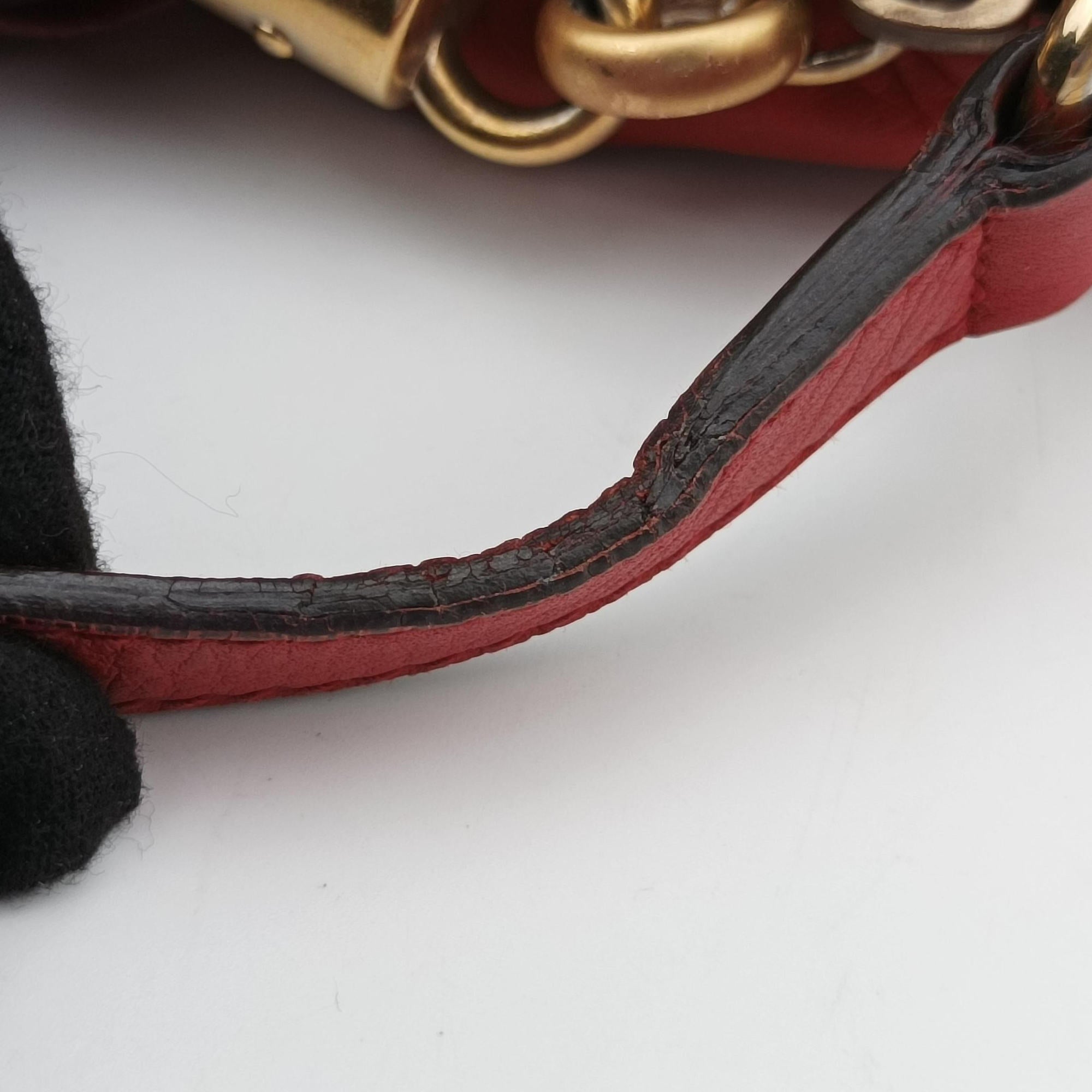 Pre-owned Gucci Soho Red Leather 308364 shoulderbag | stylenewstar