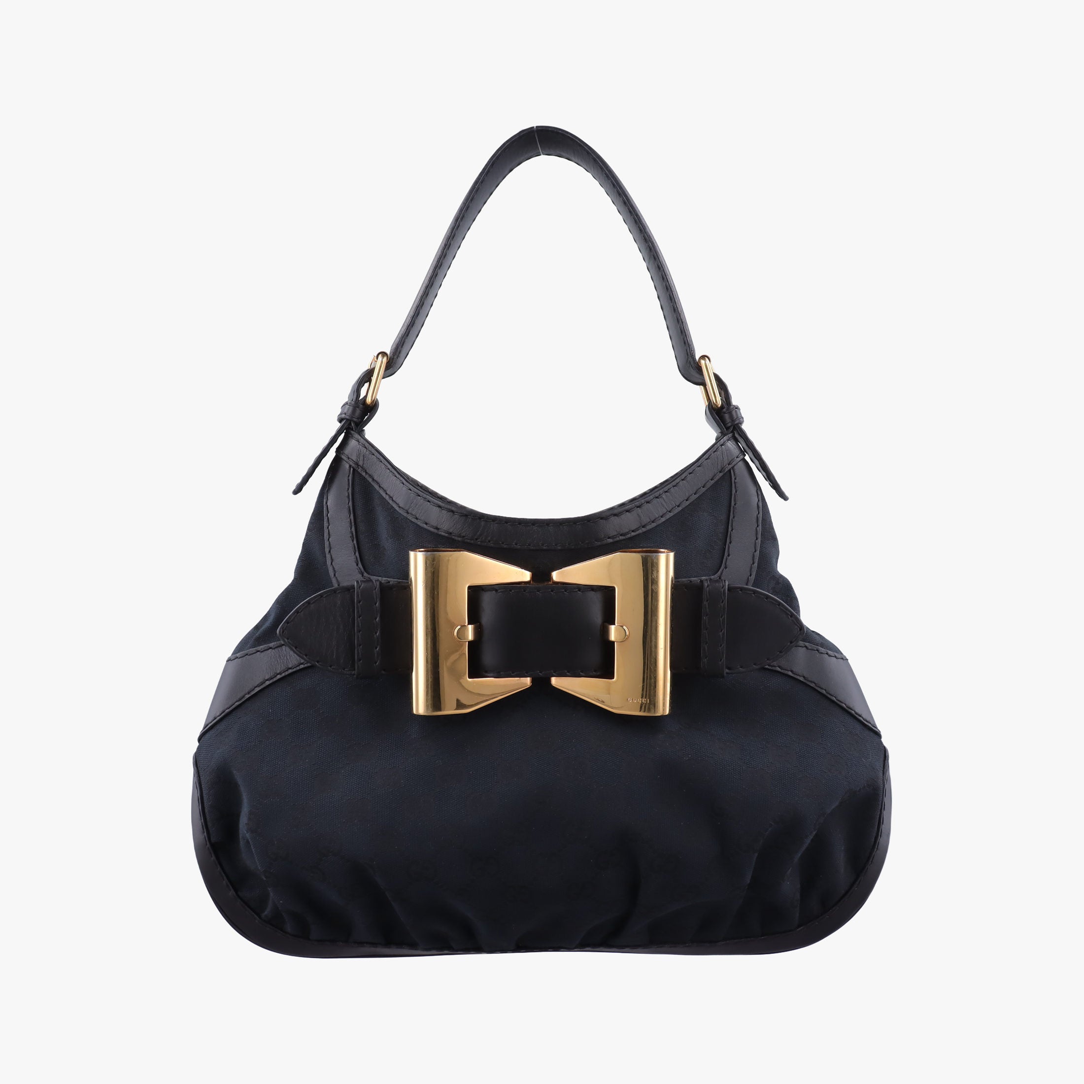 Pre-owned Gucci Queen Black canvas× leather 189885 handbag | stylenewstar
