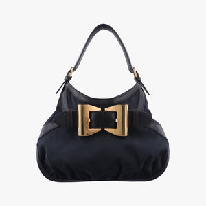 Pre-owned Gucci Queen Black canvas× leather 189885 handbag | stylenewstar