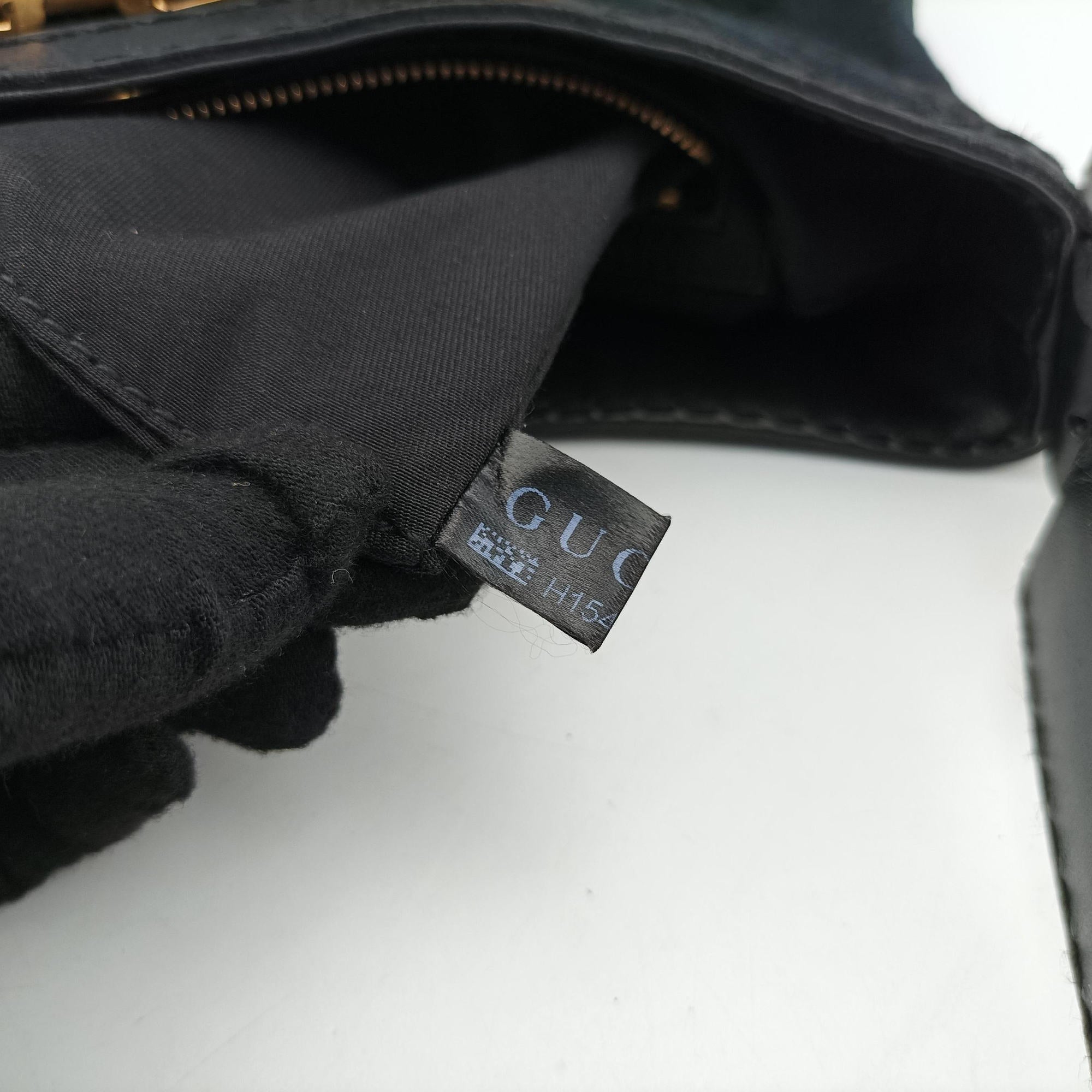 Pre-owned Gucci Queen Black canvas× leather 189885 handbag | stylenewstar
