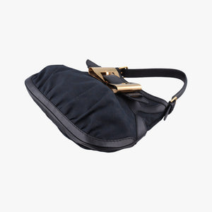 Pre-owned Gucci Queen Black canvas× leather 189885 handbag | stylenewstar