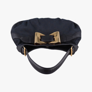 Pre-owned Gucci Queen Black canvas× leather 189885 handbag | stylenewstar