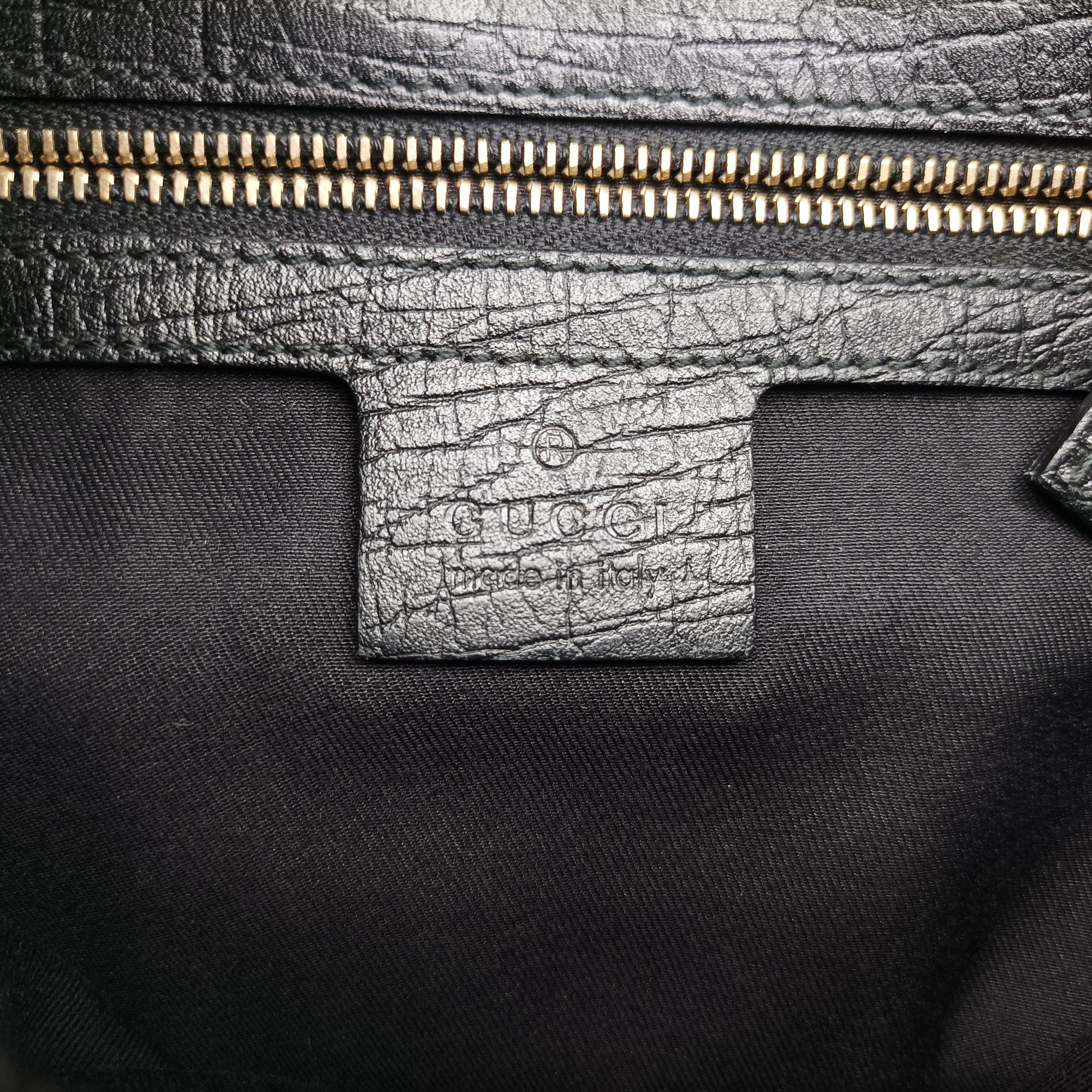 Secondhand Gucci Horsebit Black canvas×Leather 131094 handbag | stylenewstar