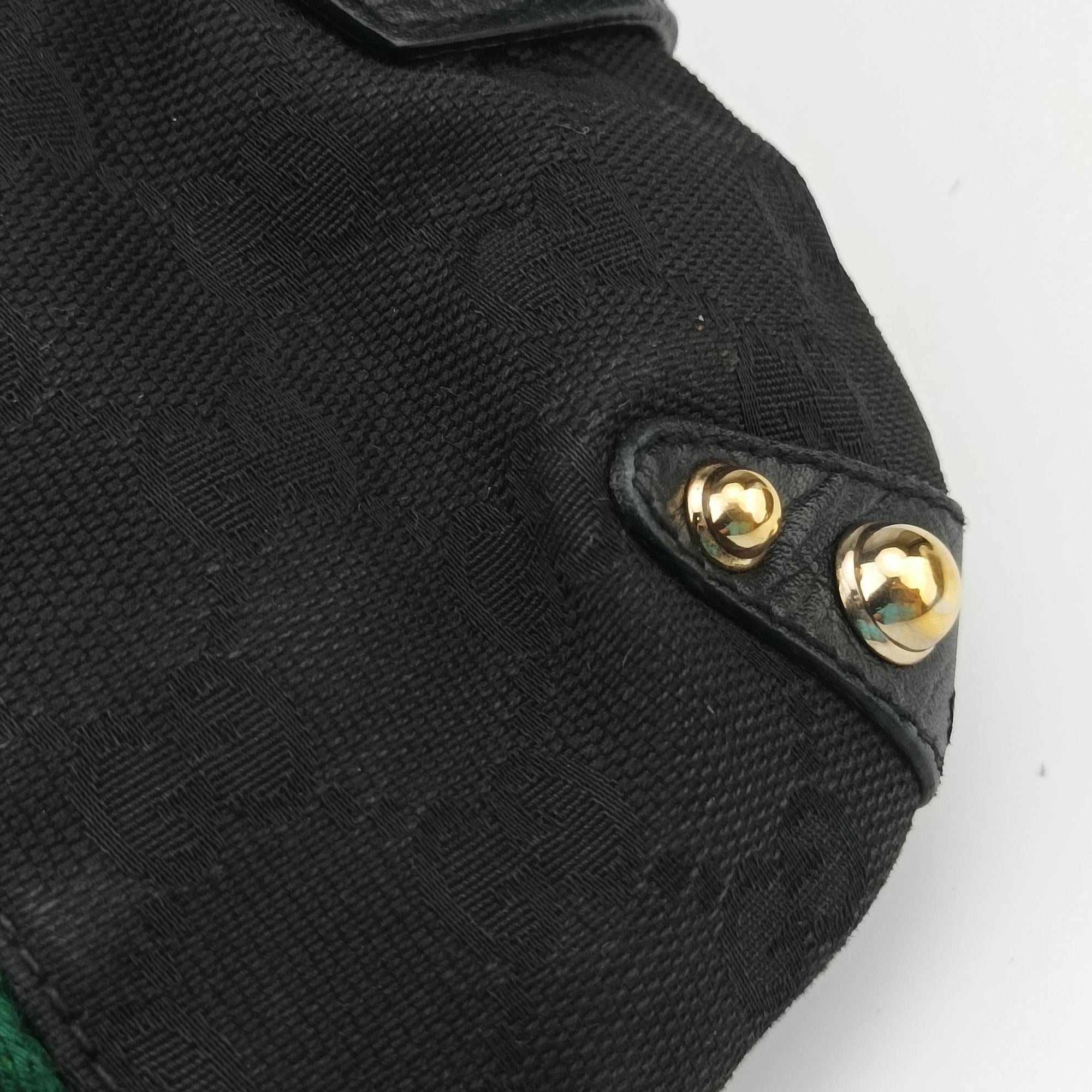 Secondhand Gucci Horsebit Black canvas×Leather 131094 handbag | stylenewstar