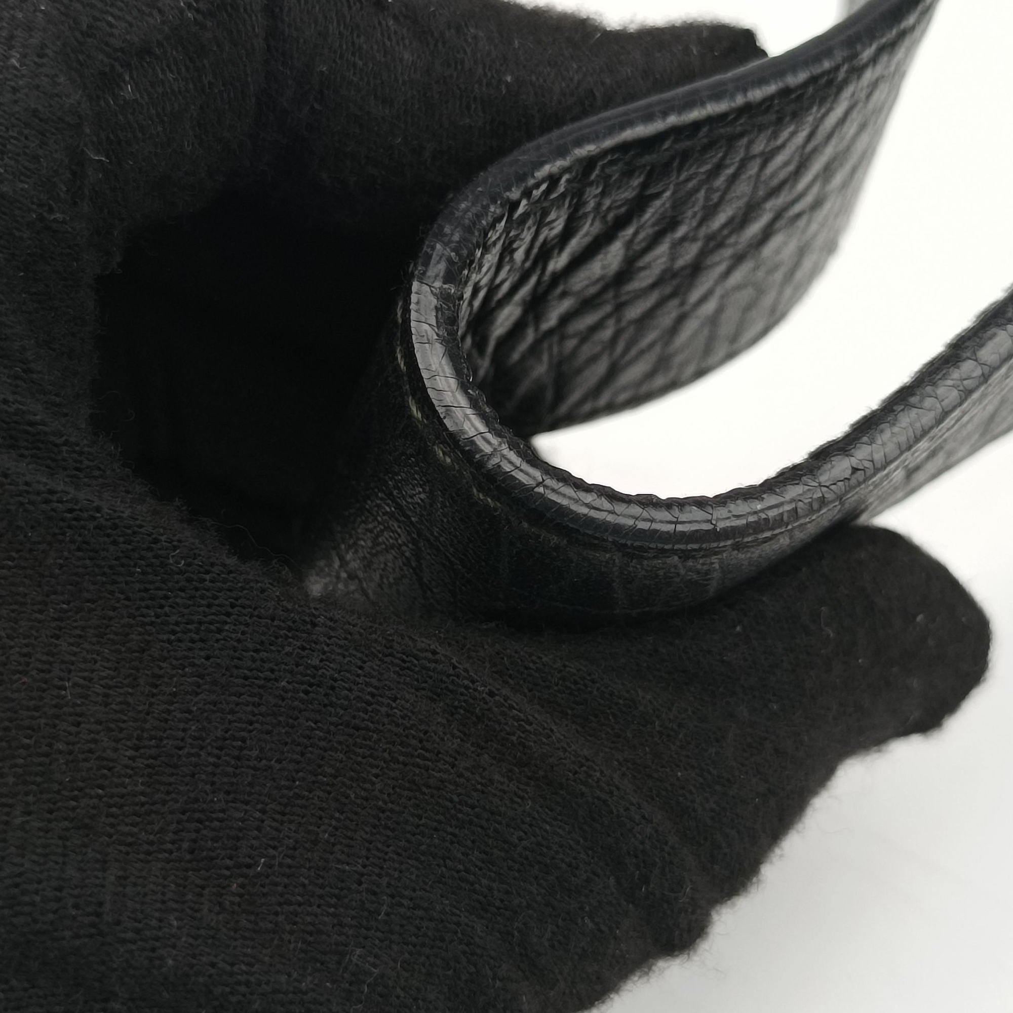 Secondhand Gucci Horsebit Black canvas×Leather 131094 handbag | stylenewstar