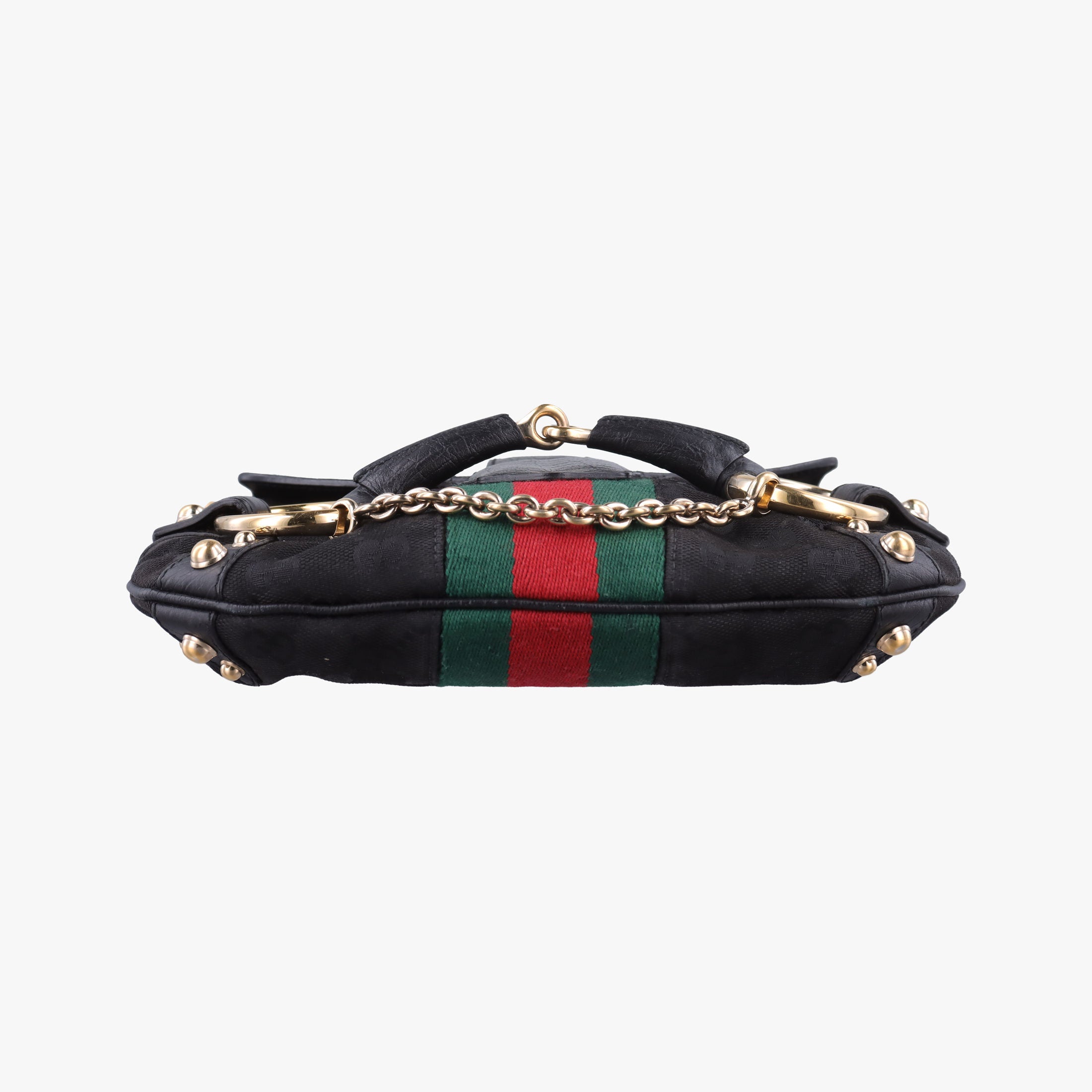 Secondhand Gucci Horsebit Black canvas×Leather 131094 handbag | stylenewstar