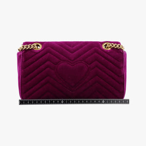 Vintage Gucci GG Marmont Purple velour 448497 shoulderbag | stylenewstar