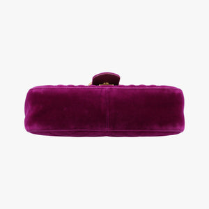 Vintage Gucci GG Marmont Purple velour 448497 shoulderbag | stylenewstar