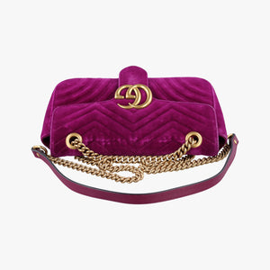 Vintage Gucci GG Marmont Purple velour 448497 shoulderbag | stylenewstar