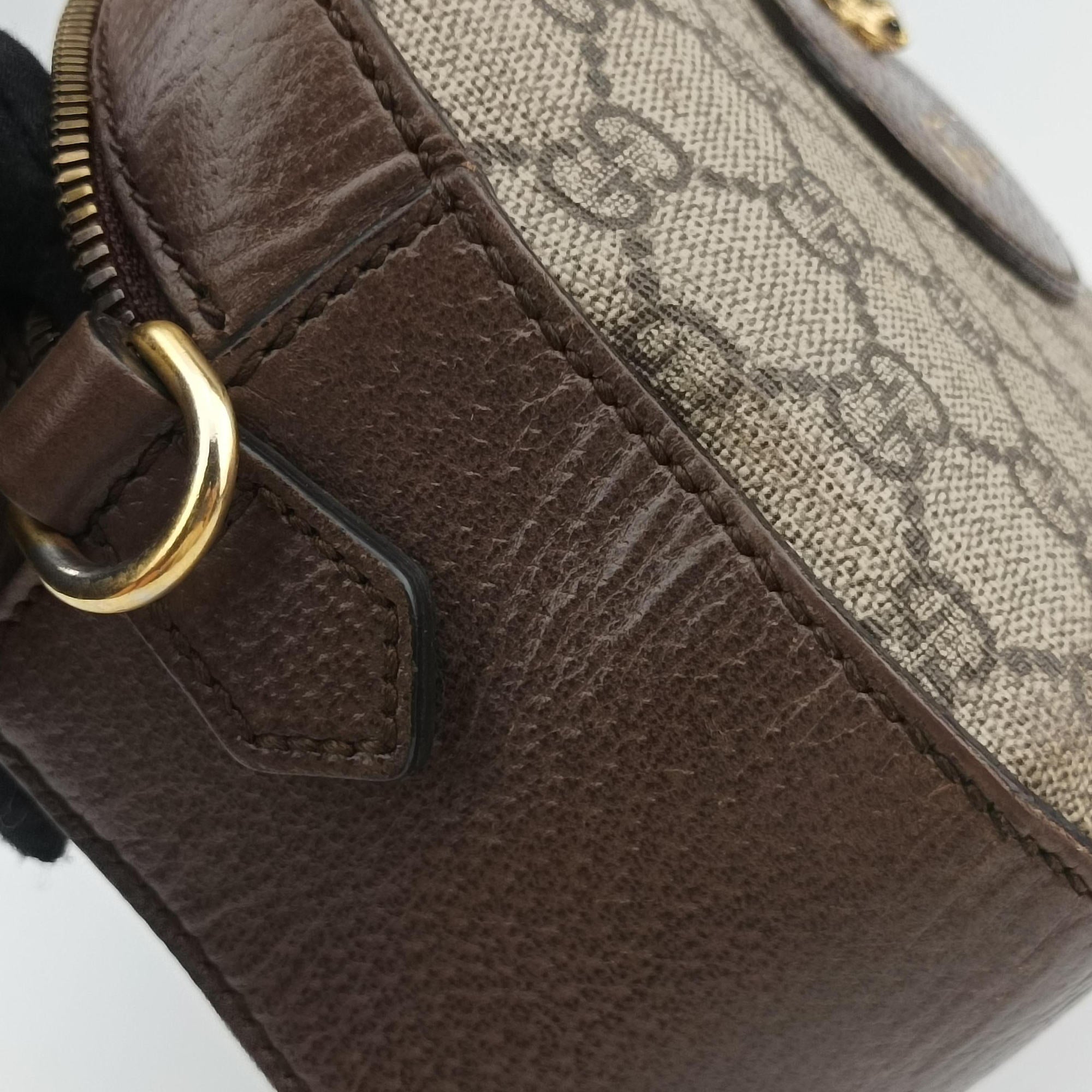 Pre-owned Gucci Neo Messenger beige×brown PVC coated canvas ×Leather 476466 shoulderbag | stylenewstar