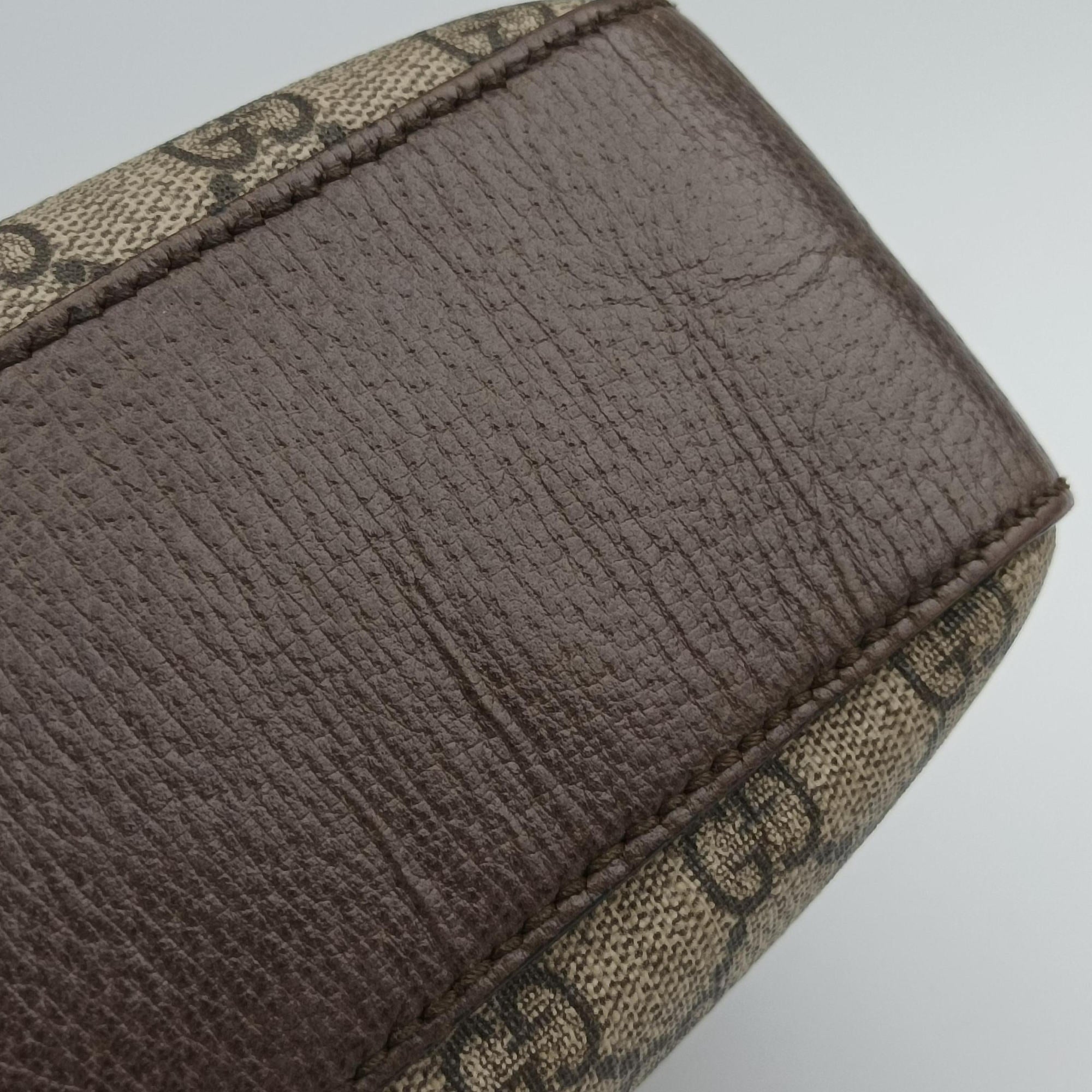 Pre-owned Gucci Neo Messenger beige×brown PVC coated canvas ×Leather 476466 shoulderbag | stylenewstar