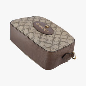 Pre-owned Gucci Neo Messenger beige×brown PVC coated canvas ×Leather 476466 shoulderbag | stylenewstar