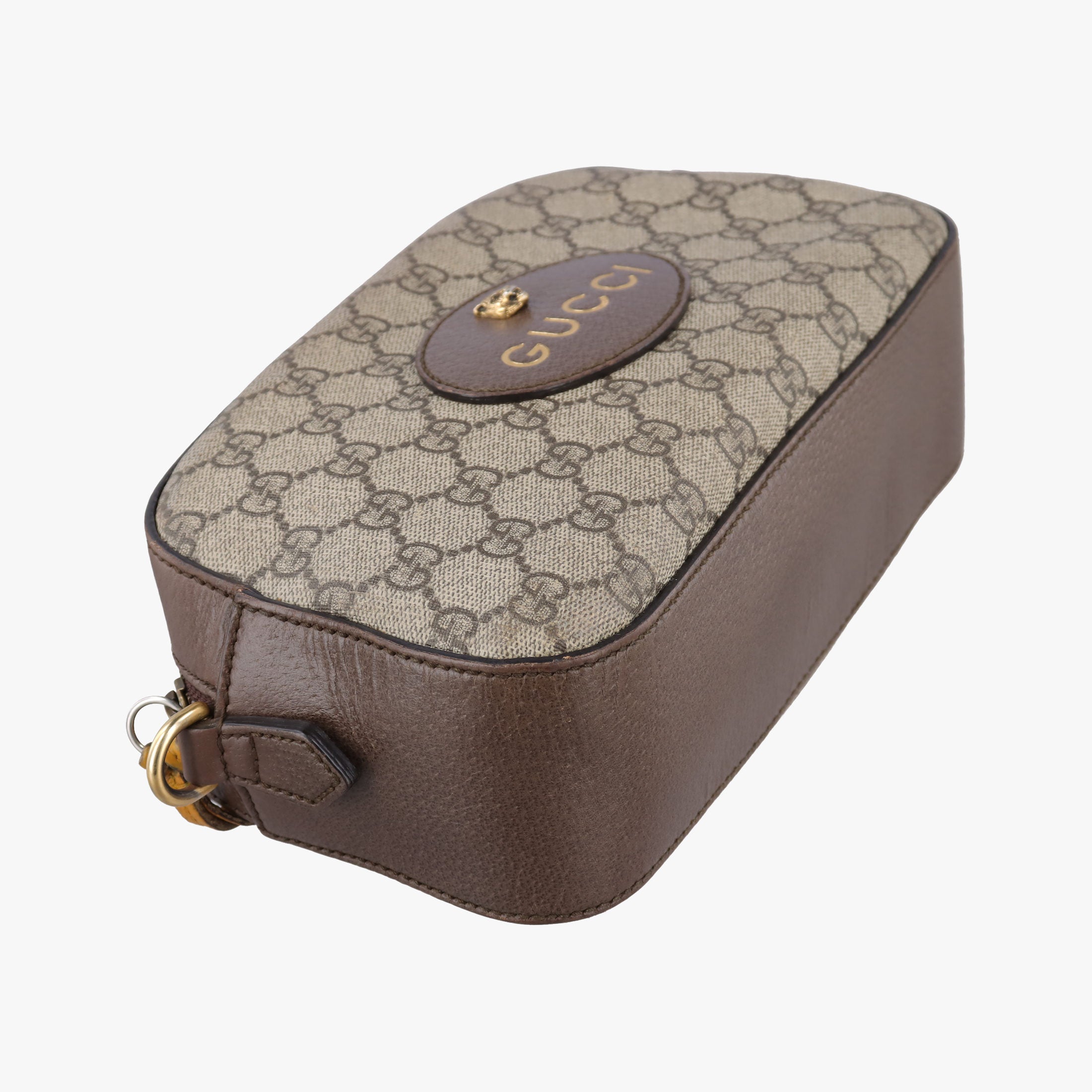 Pre-owned Gucci Neo Messenger beige×brown PVC coated canvas ×Leather 476466 shoulderbag | stylenewstar