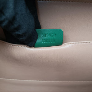 Pre-owned Gucci Sylvie Green Patent Leather 589478 shoulderbag | stylenewstar