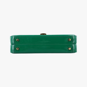 Pre-owned Gucci Sylvie Green Patent Leather 589478 shoulderbag | stylenewstar