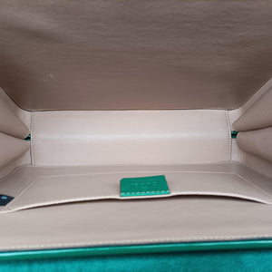 Pre-owned Gucci Sylvie Green Patent Leather 589478 shoulderbag | stylenewstar