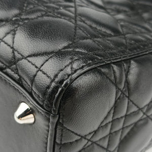 Pre-owned Christian Dior Lady Dior Black lambskin  shoulderbag | stylenewstar