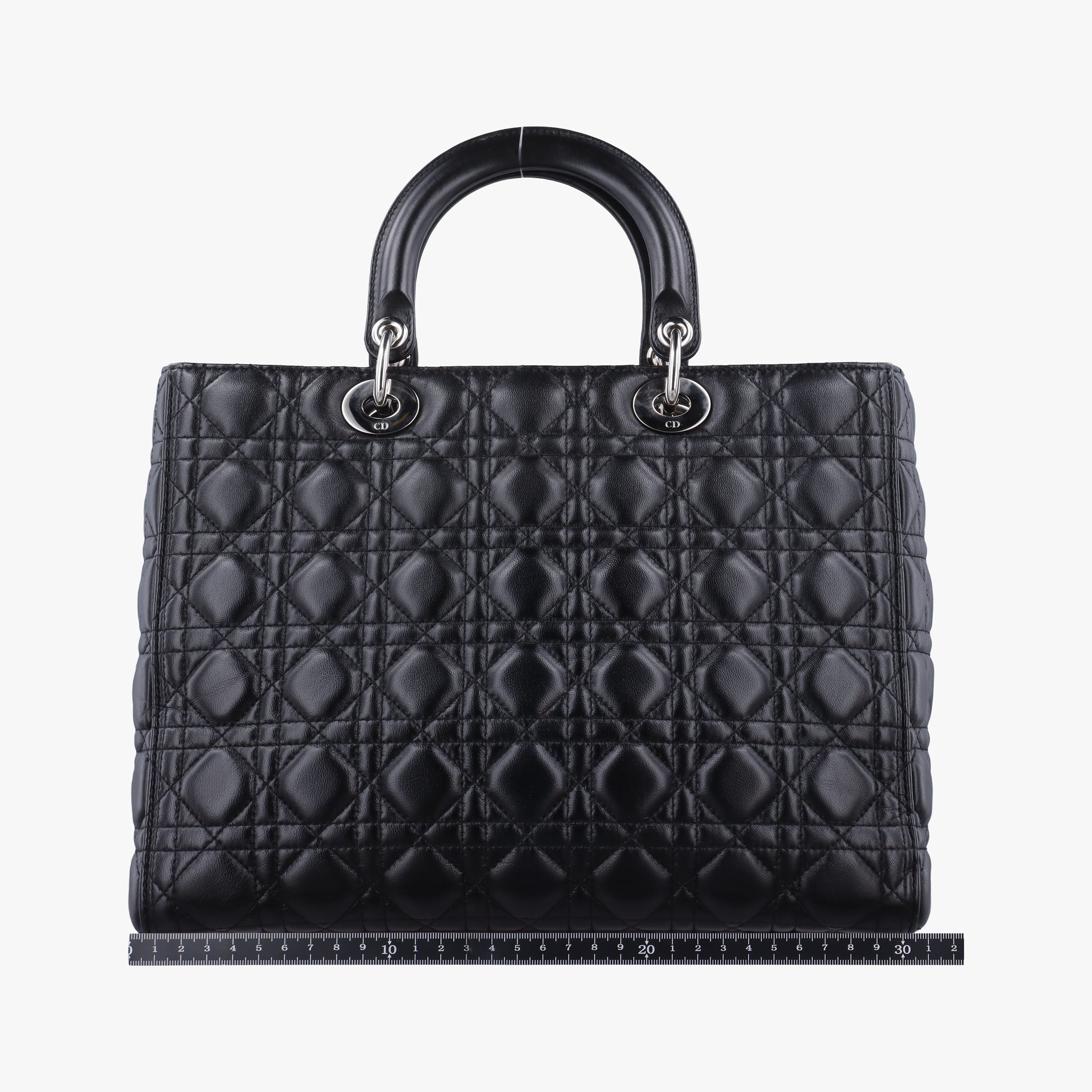 Pre-owned Christian Dior Lady Dior Black lambskin  shoulderbag | stylenewstar