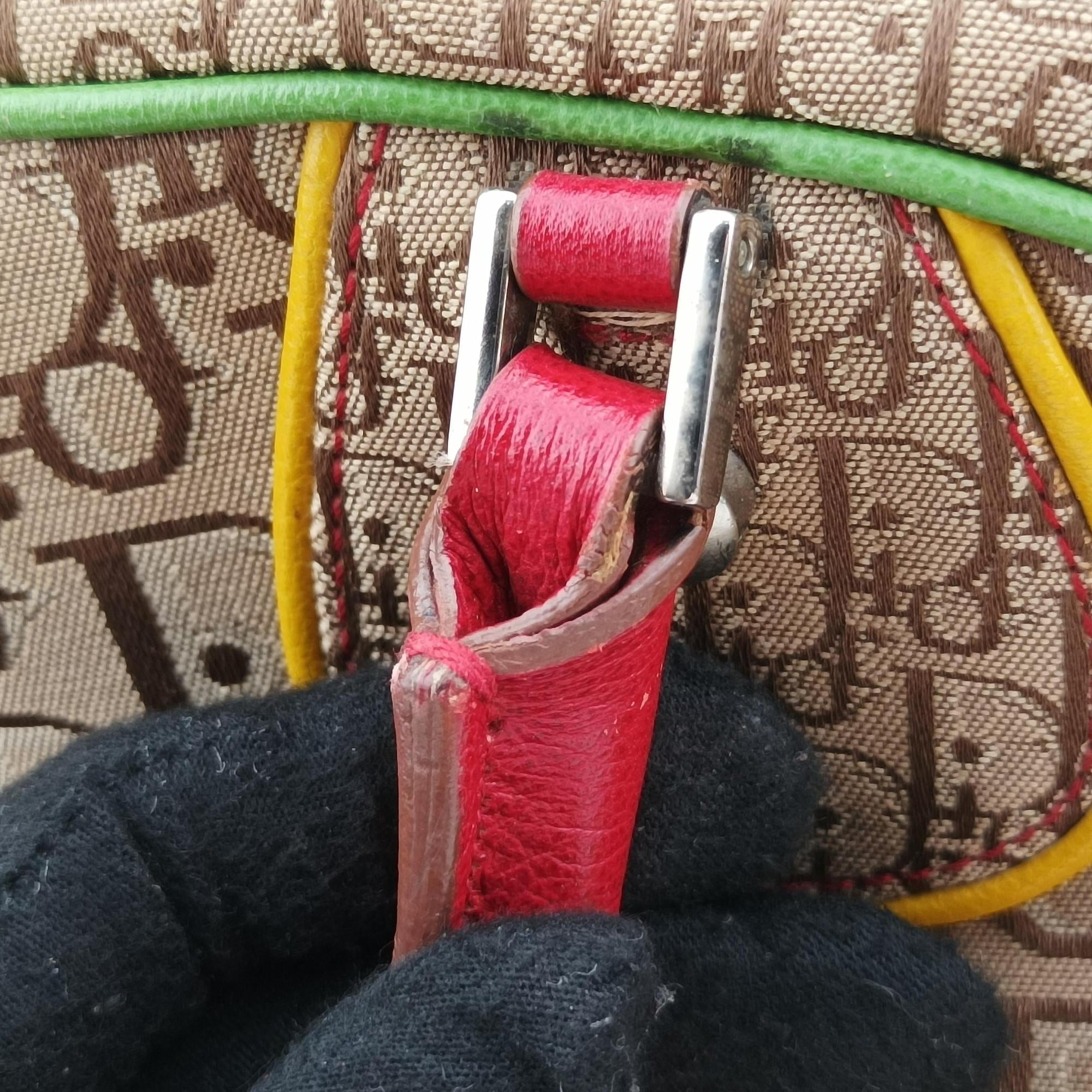 Pre-owned Christian Dior Rasta Trotter beige×Multicolour canvas×Leather  handbag | stylenewstar
