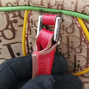 Pre-owned Christian Dior Rasta Trotter beige×Multicolour canvas×Leather  handbag | stylenewstar
