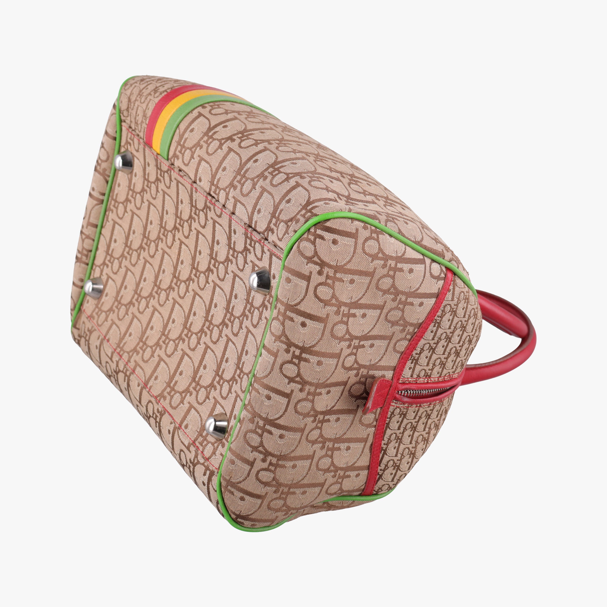 Pre-owned Christian Dior Rasta Trotter beige×Multicolour canvas×Leather  handbag | stylenewstar
