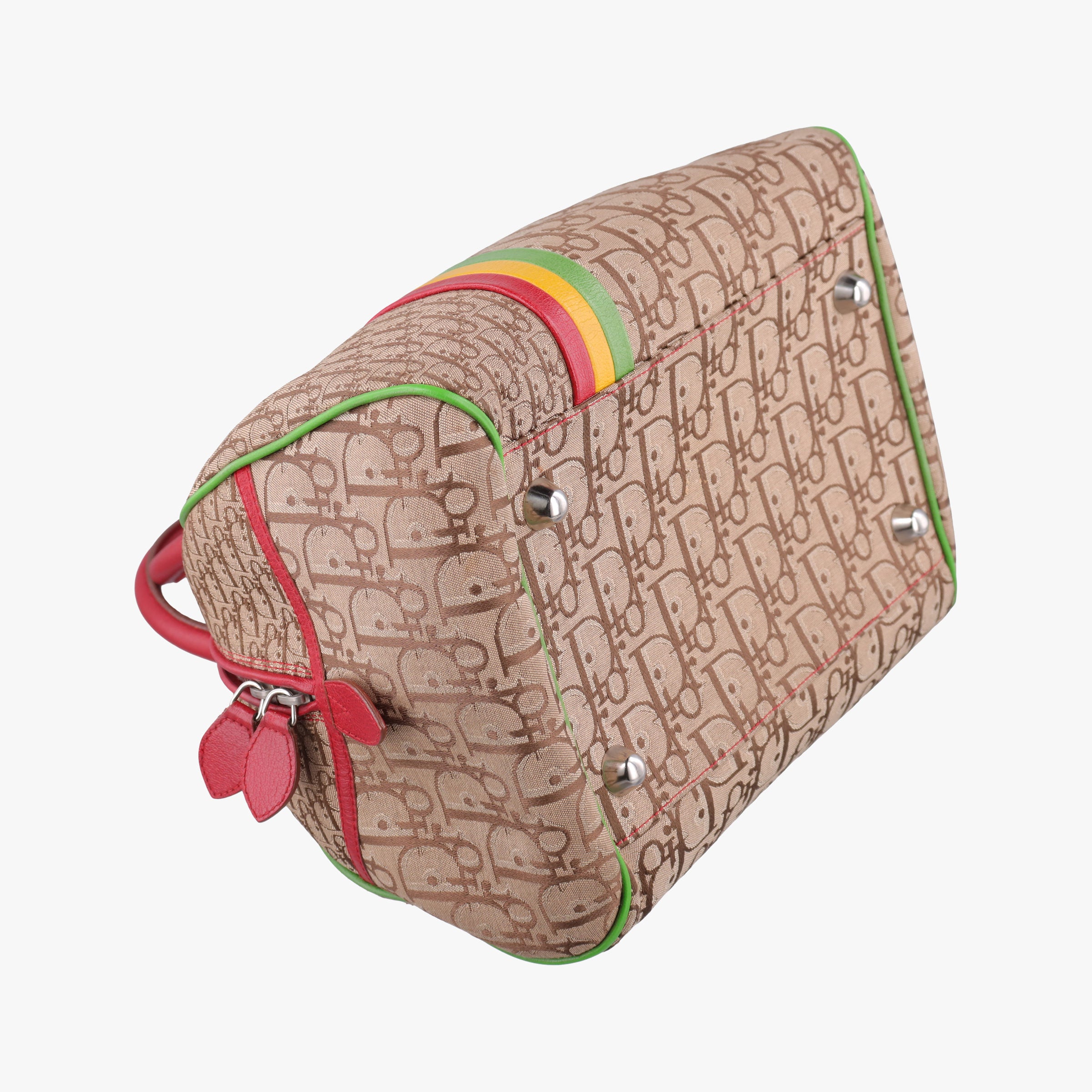 Pre-owned Christian Dior Rasta Trotter beige×Multicolour canvas×Leather  handbag | stylenewstar