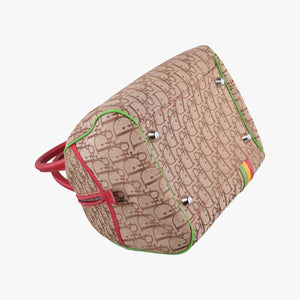 Pre-owned Christian Dior Rasta Trotter beige×Multicolour canvas×Leather  handbag | stylenewstar