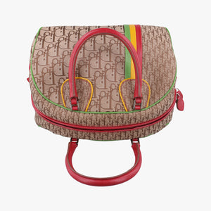 Pre-owned Christian Dior Rasta Trotter beige×Multicolour canvas×Leather  handbag | stylenewstar