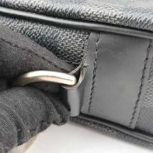 Pre-owned Louis Vuitton Porte Documents Voyage PM Noir Damier Graphite N41478 handbag | stylenewstar