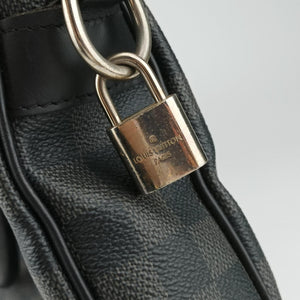 Pre-owned Louis Vuitton Porte Documents Voyage PM Noir Damier Graphite N41478 handbag | stylenewstar