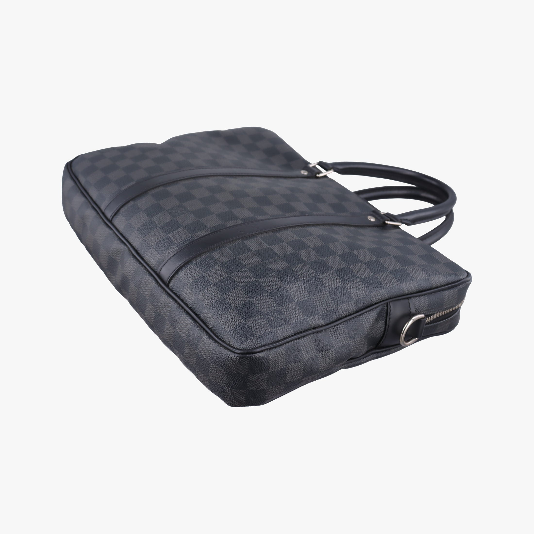 Pre-owned Louis Vuitton Porte Documents Voyage PM Noir Damier Graphite N41478 handbag | stylenewstar